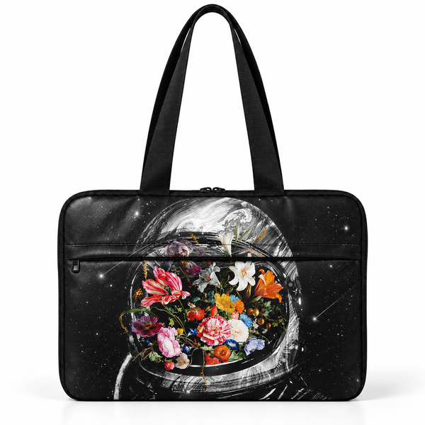 Deadline Laptote – Bloom – laptop tote bag for women, Bloom print – شنطة لابتوب حريمي كتف – ECADRA