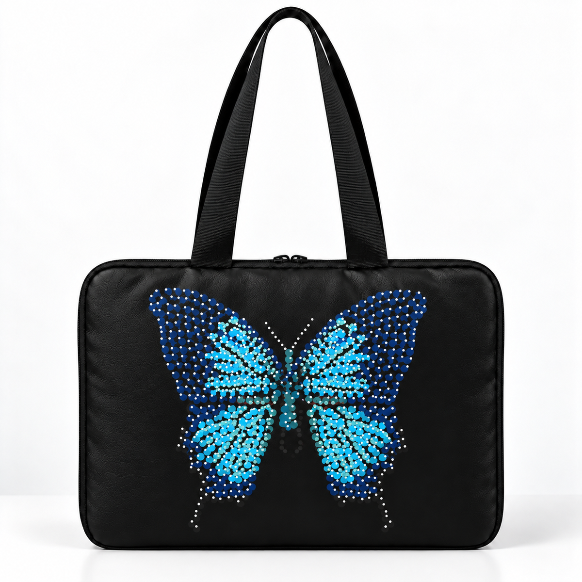 Deadline Laptote – Blue Butterfly – back view – ECADRA
