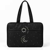 Deadline Laptote – Live Simple – laptop tote bag for women, Live Simple print – شنطة لابتوب حريمي كتف – ECADRA