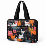 Deadline Laptote – Outlines Cat Pattern – three-quarter view – ECADRA