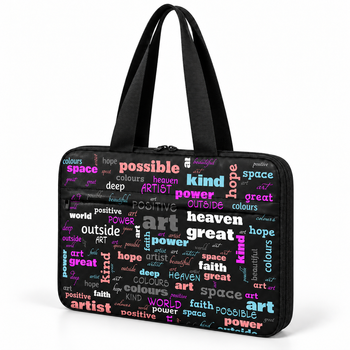 Deadline Laptote – Positive Words – three-quarter view – ECADRA