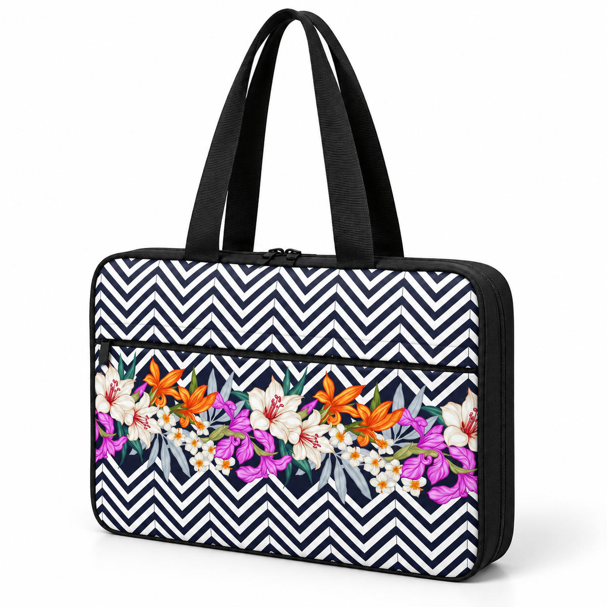 Deadline Laptote – Spotted Floral – three-quarter view – ECADRA