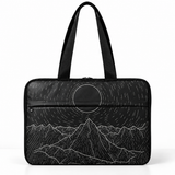 Deadline Laptote – The Dark Mountainous – laptop tote bag for women, The Dark Mountainous print – شنطة لابتوب حريمي كتف – ECADRA