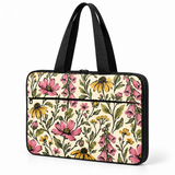 Deadline Laptote – Foxglove Floral – three-quarter view – ECADRA