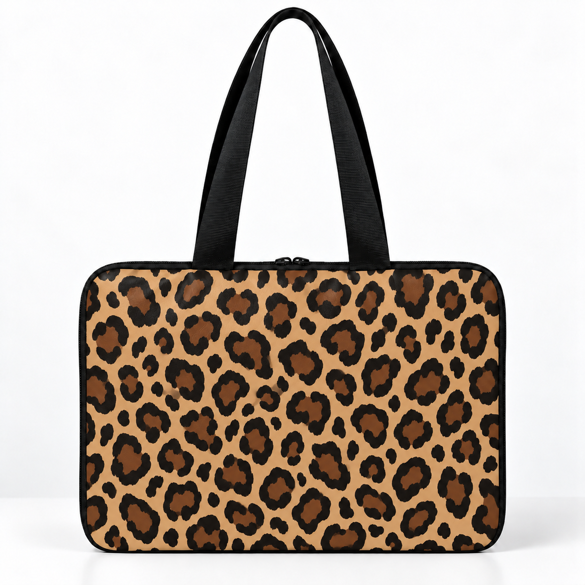 Deadline Laptote – Leopard Latte – back view – ECADRA