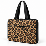 Deadline Laptote – Leopard Latte – three-quarter view – ECADRA