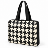 Deadline Laptote – Houndstooth Mono – three-quarter view – ECADRA