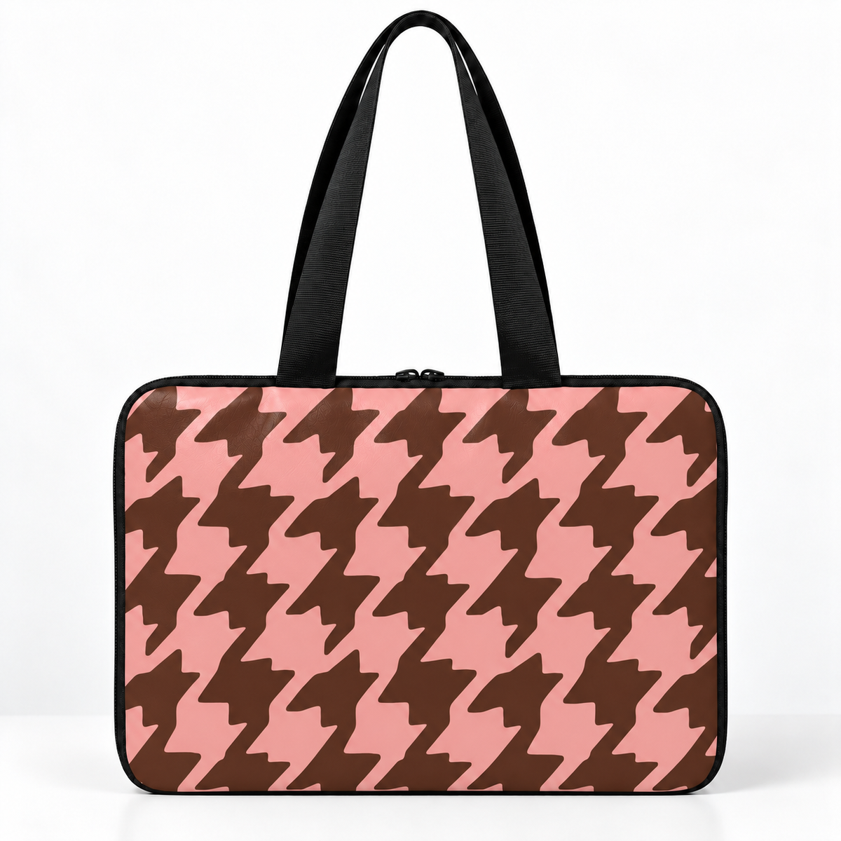 Deadline Laptote – Houndstooth Candy – back view – ECADRA