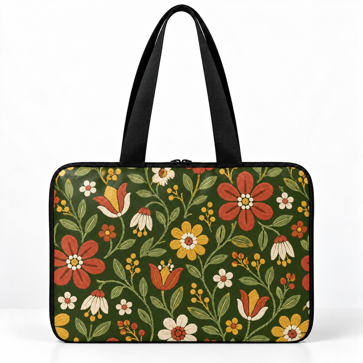 Deadline Laptote – Folk Floral – back view – ECADRA