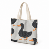 Maxi Tote Bag– Ducks – شنطة توت كبيرة، من الجنب – ECADRA