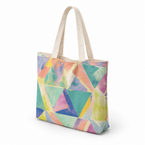 Maxi Tote Bag– Sherbet – شنطة توت كبيرة، من الجنب – ECADRA