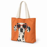 Maxi Tote Bag– Spotted – شنطة توت كبيرة، من الجنب – ECADRA