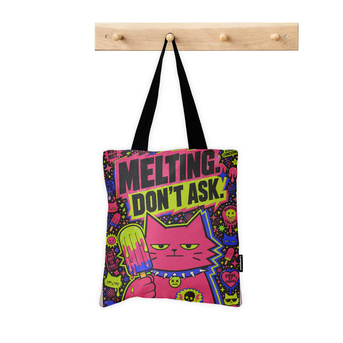 Melting don’t ask design printed on a bags — ECADRA