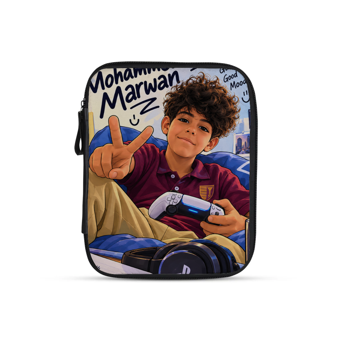 Mo mally design printed on a tablet sleeves — ECADRA