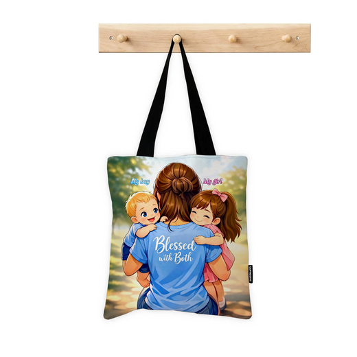 Mom Boy & Girl design printed on a bags — ECADRA