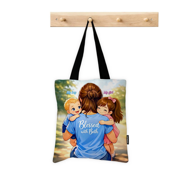 Mom Boy & Girl design printed on a bags — ECADRA