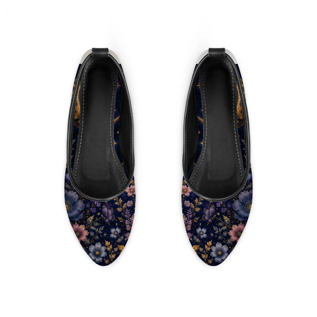 Moonlight Garden design printed on a footwear — ECADRA