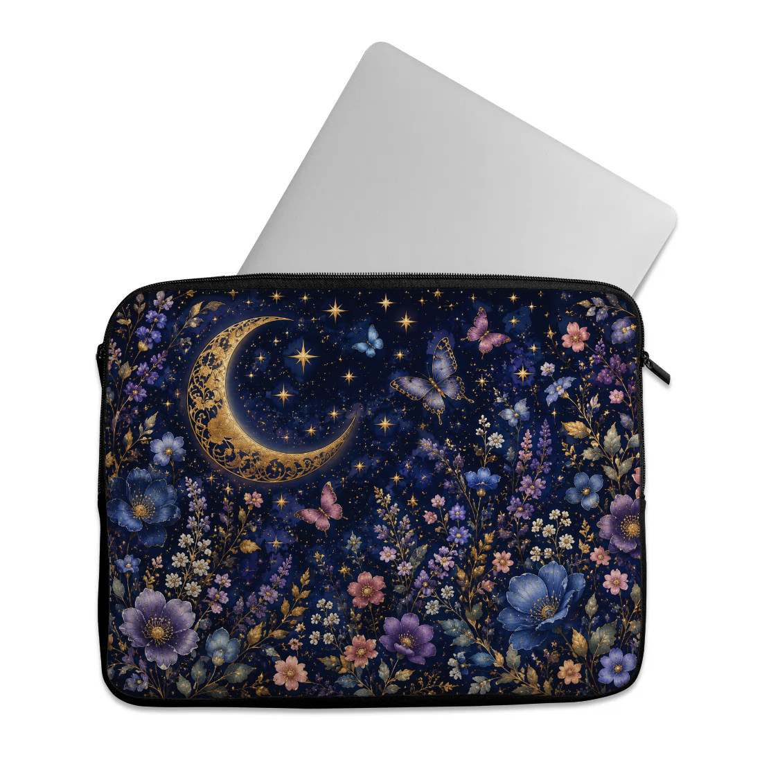Moonlight Garden design printed on a laptop sleeves — ECADRA