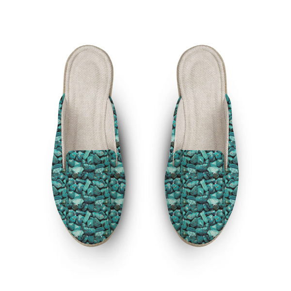 natural turquoise design printed on a footwear — ECADRA