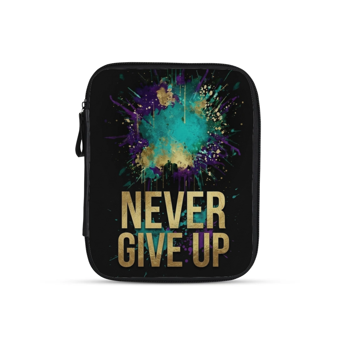 NEVER GIVE UP Tablet Sleeve – جراب تابلت بتصميم مكتوب – ECADRA
