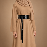 Black Patent Obi Wrap Belt – حزام اوبي لامع حريمي – ECADRA