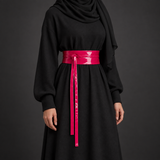 Fuchsia Patent Obi Wrap Belt – حزام اوبي لامع حريمي – ECADRA