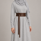 Brown Matte Obi Wrap Belt – حزام اوبي حريمي مطفي – ECADRA