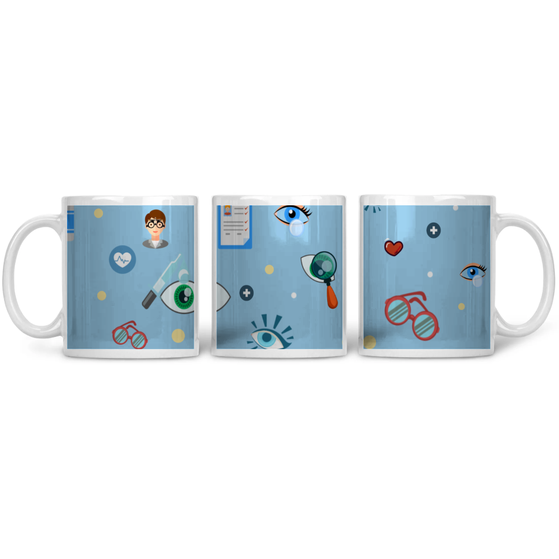 Ophthalmology design printed on a accessories — ECADRA