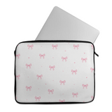 Pink Bow Dreams design printed on a laptop sleeves — ECADRA
