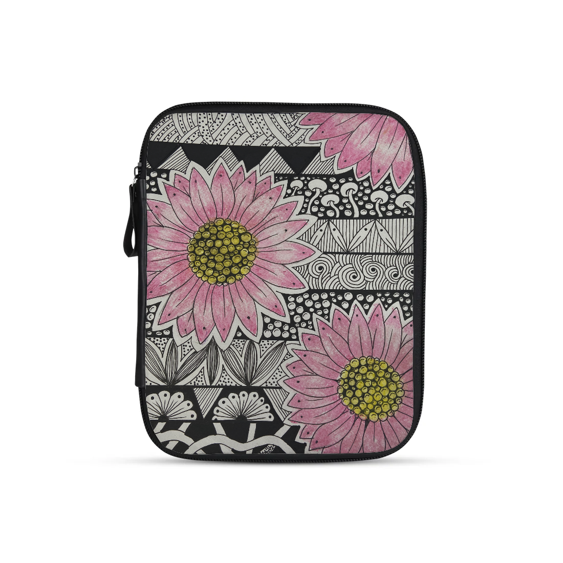 Pink roses design printed on a tablet sleeves — ECADRA