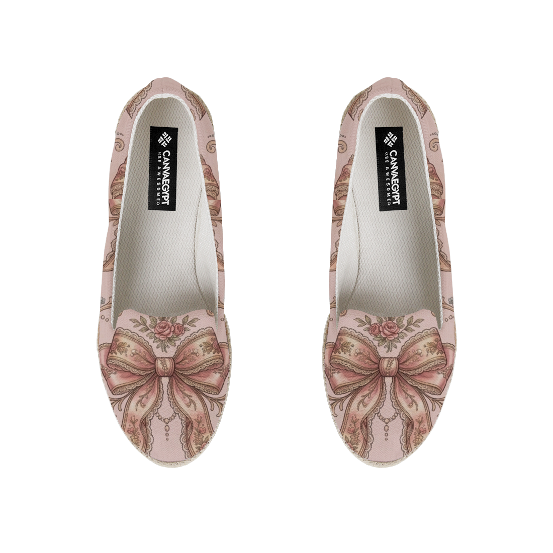 Havana Espadrille Romantic Coquette Vintage Rose Lace Bows - 1