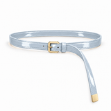Plus One Belt – Light Blue patent – حزام حريمي رفيع بيبي بلو – ECADRA