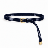 Plus One Belt – Navy patent – حزام حريمي رفيع كحلي – ECADRA