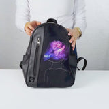 Black Mixed Backpack Solid Black