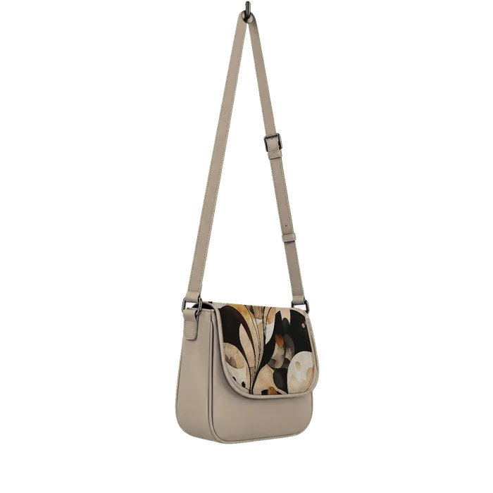 Beige Messenger Crossbody Art