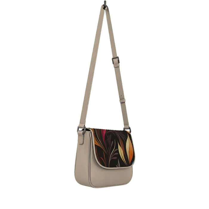 Beige Messenger Crossbody Foliage