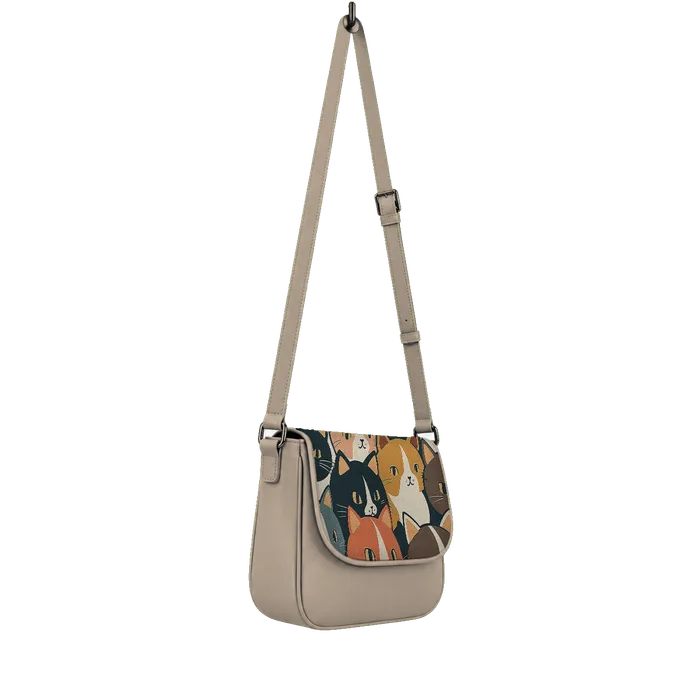 Beige Messenger Crossbody Kitties
