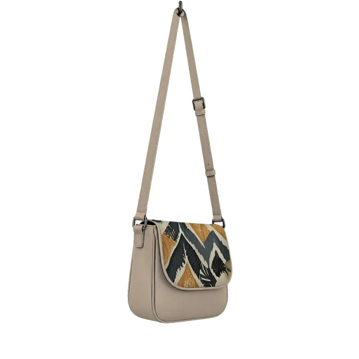 Beige Messenger Crossbody  Shapes