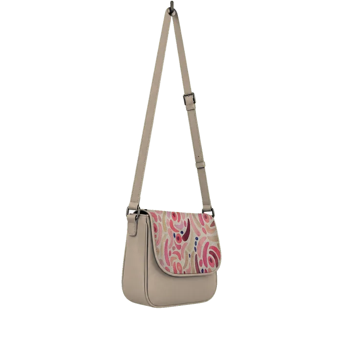 Beige Messenger Crossbody Spotted