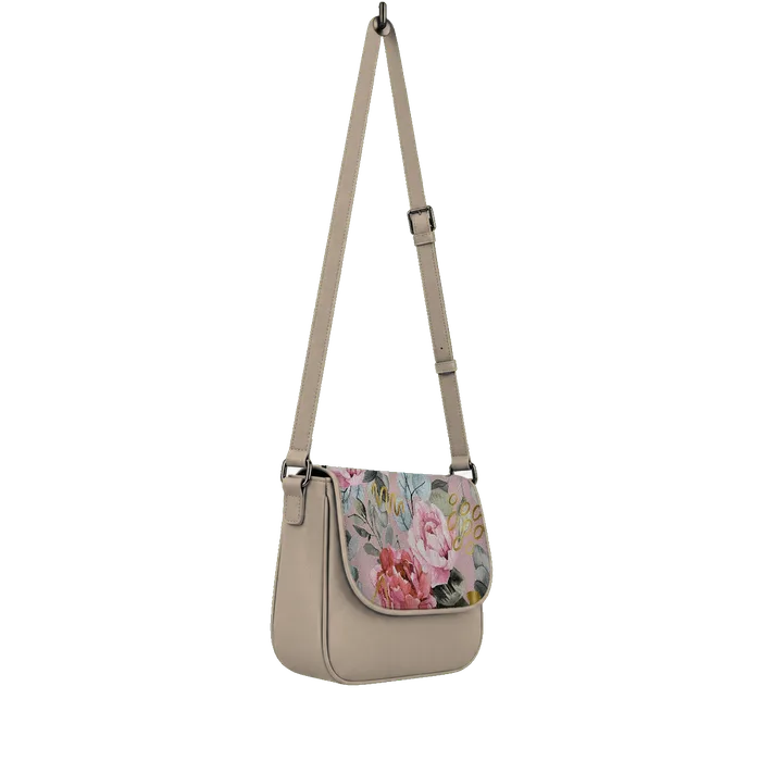 Beige Messenger Crossbody Watercolor Gentle