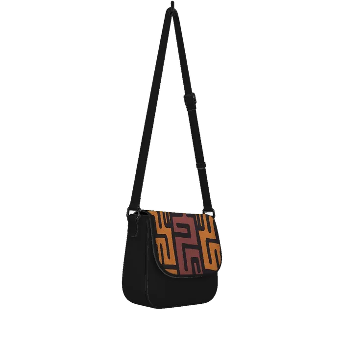 Black Messenger Crossbody African Tribal