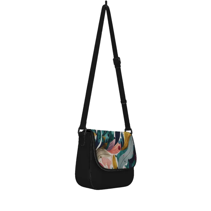 Black Messenger Crossbody Color Flow