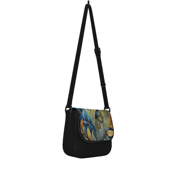 Black Messenger Crossbody Verdure