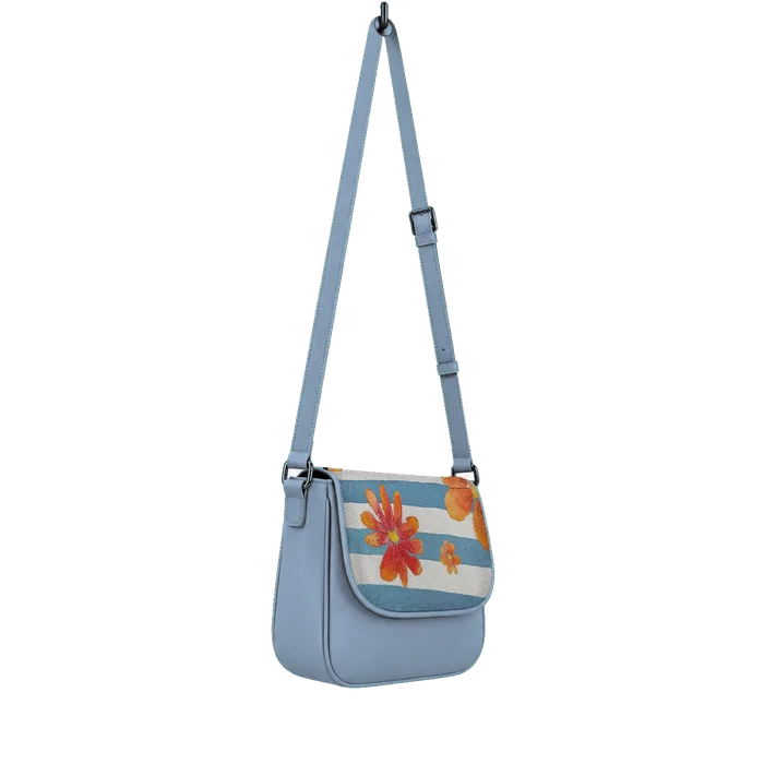Blue Messenger Crossbody Blue Floral