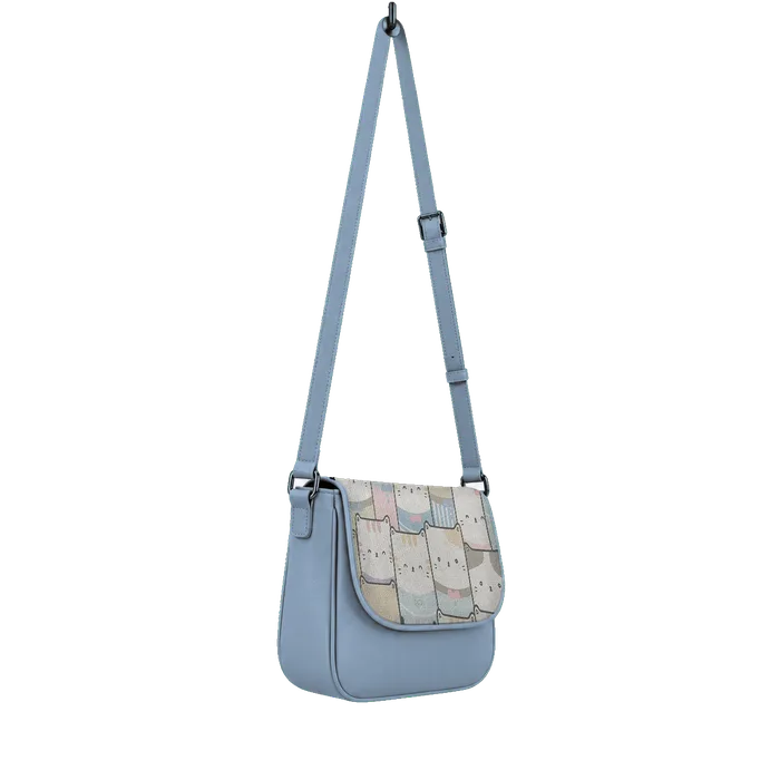 Blue Messenger Crossbody Kitty