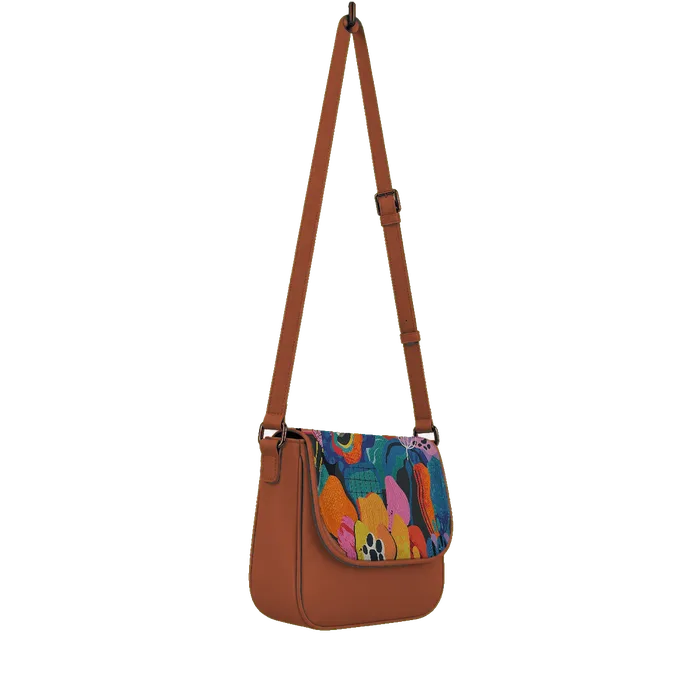 Havana Messenger Crossbody Abstract Art