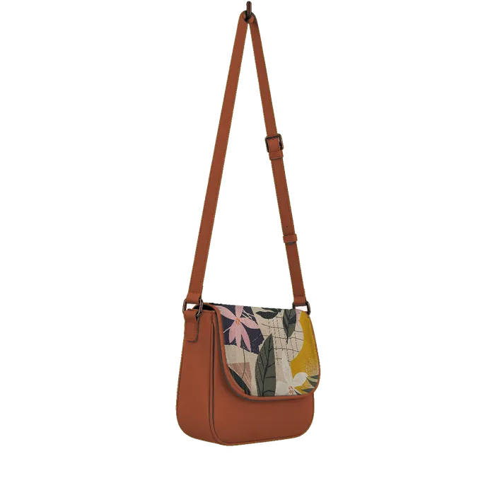 Havana Messenger Crossbody Leafs
