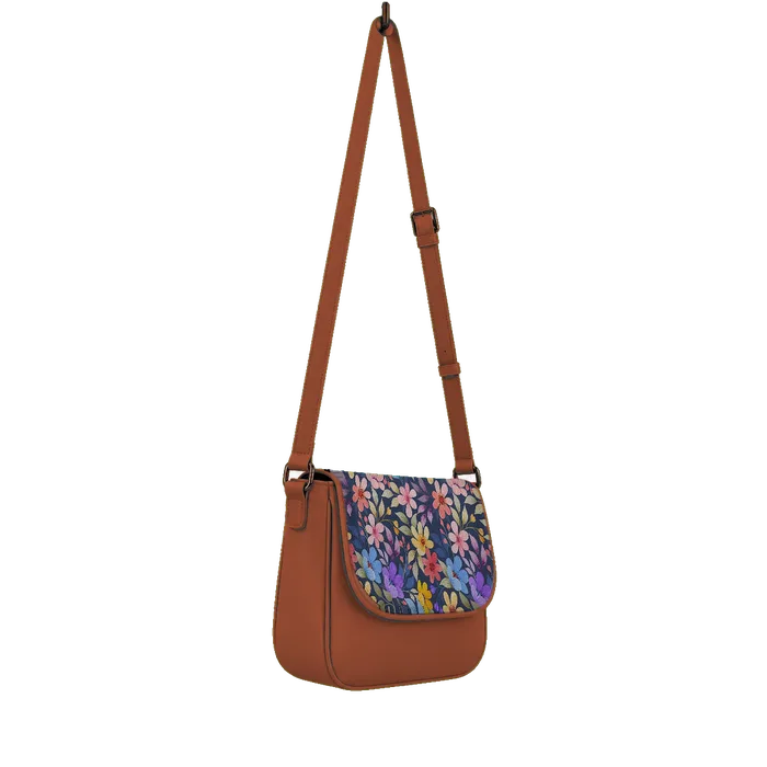 Havana Messenger Crossbody Purple Floral