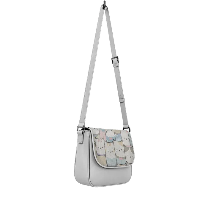 White Messenger Crossbody Kitty