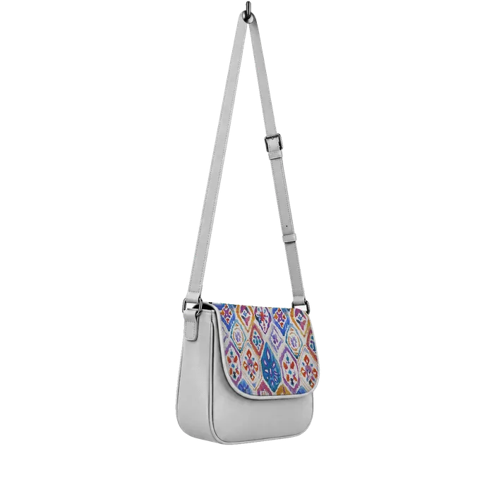 White Messenger Crossbody Mozaic
